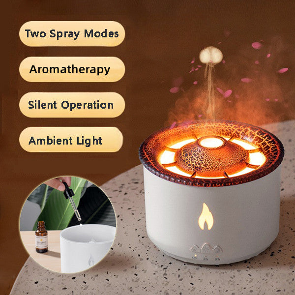Ultrasonic Essential Oil Humidifier Diffuser Flame Mist