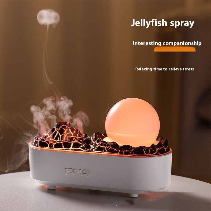Volcano Humidifier Desktop Diffuser LED Mist Compact