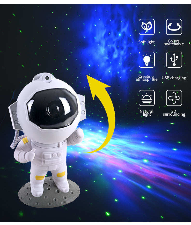 Galaxy Star Projector Lamp Astronaut LED Night Light