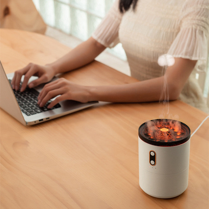 Volcanic Flame Diffuser Humidifier USB LED Portable