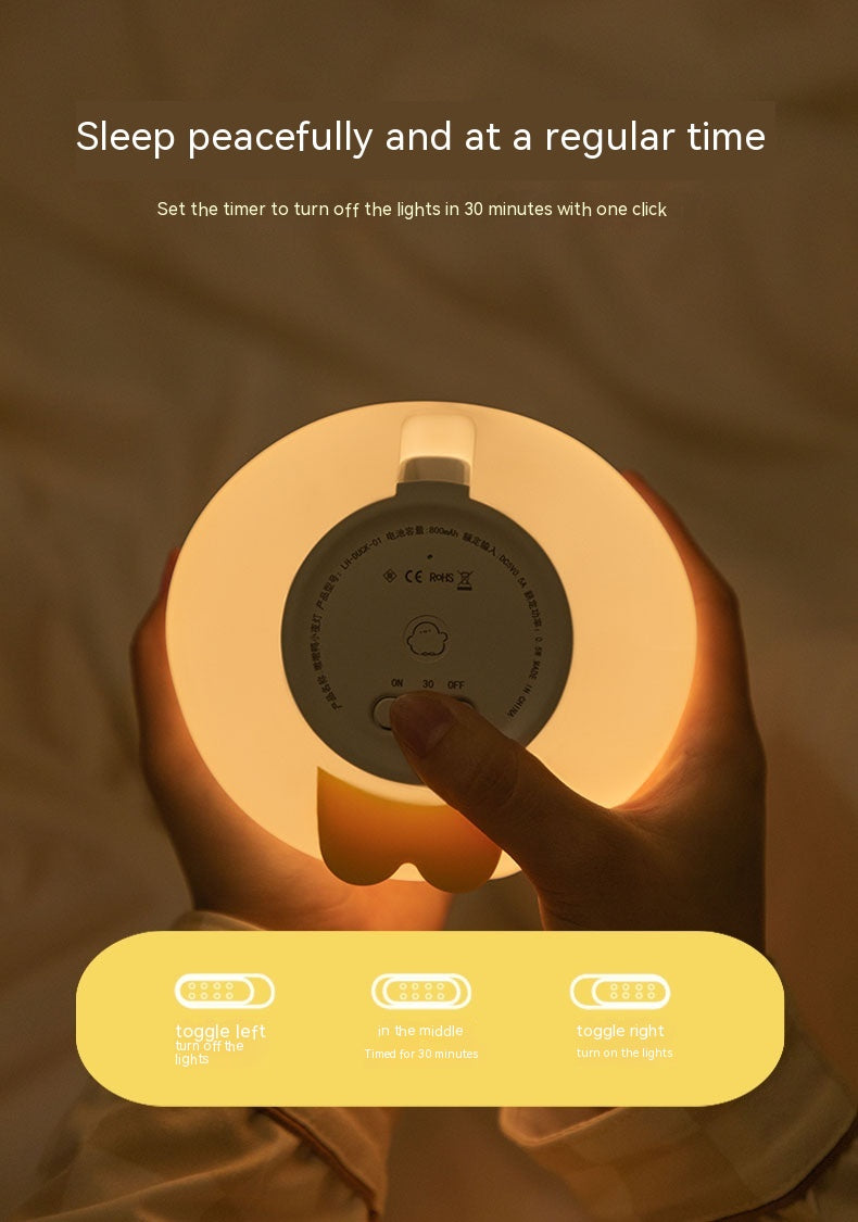 Cute Duck LED Night Lamp Silicone Touch Rechargeable