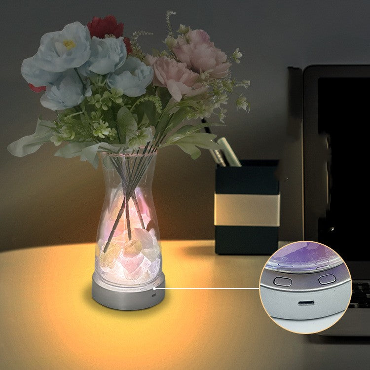 Magic Color LED Vase Lamp Rotating Light Home Decor Glow