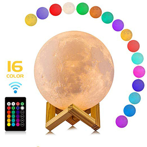 3D moon lamp table light  touch control 