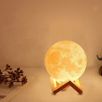 3d moon lamp table light touch control usb night decor