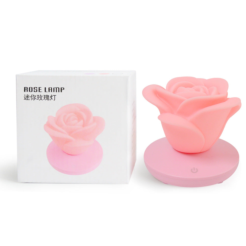 Rose Night Light Touch Lamp 3-Level Dimmable 4 Colors