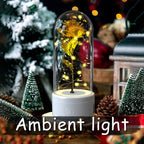 Rose LED Light Speaker Night Lamp Glass Bluetooth Gift