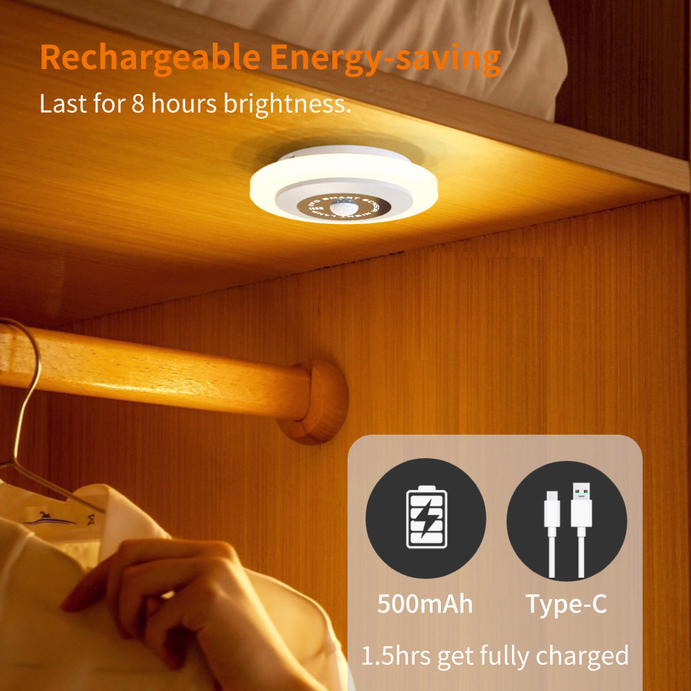 Infrared Sensor Night Light Cabinet Lamp USB Rechargeable