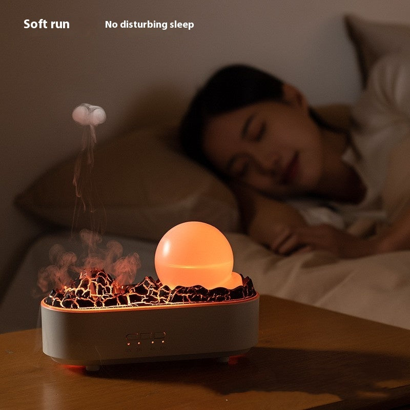 Volcano Humidifier Desktop Diffuser LED Mist Compact