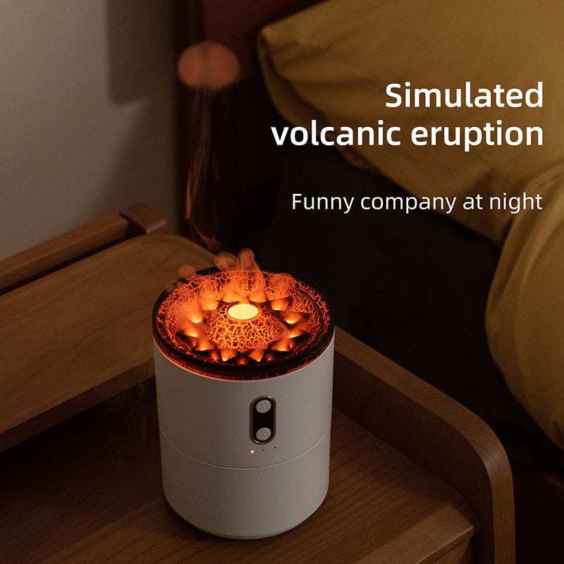 Volcanic Flame Diffuser Humidifier USB LED Portable