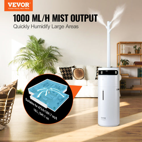 Humidifier Large Room 16L Tank Quiet Whole House Unit