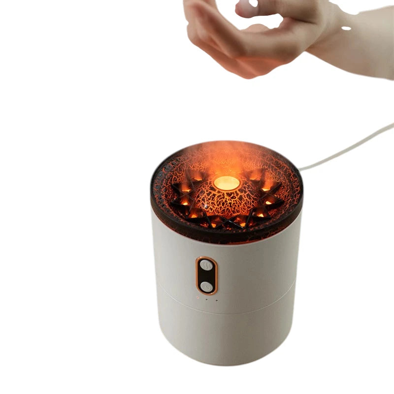 Volcanic Flame Diffuser Humidifier USB LED Portable