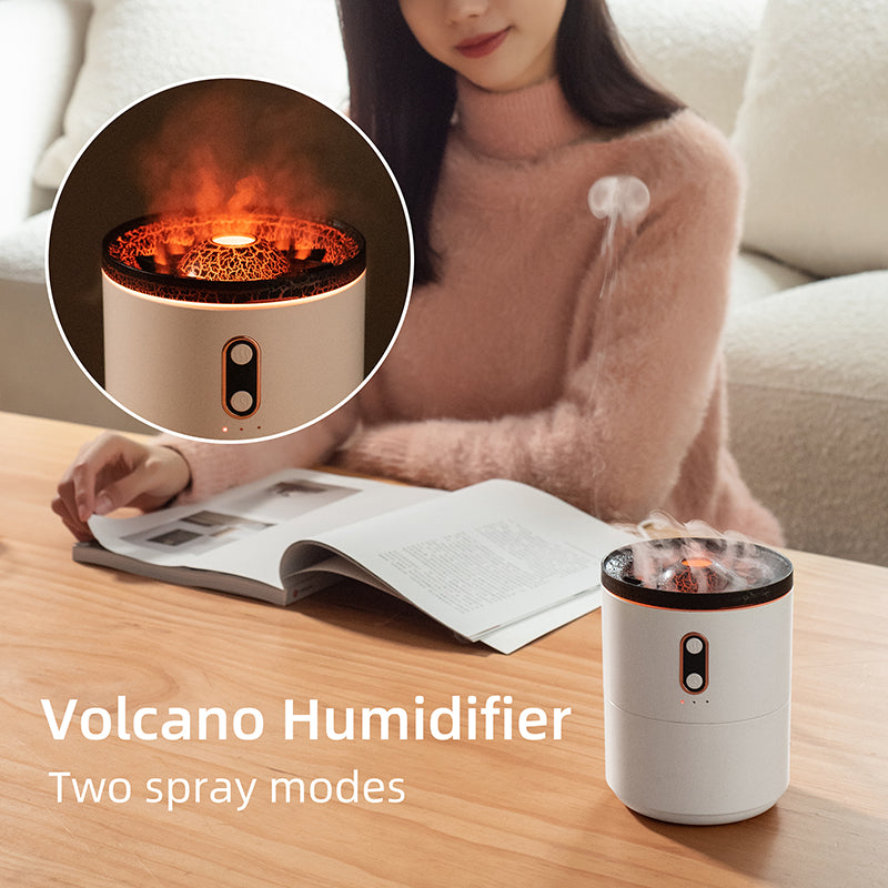 Volcanic Flame Diffuser Humidifier USB LED Portable