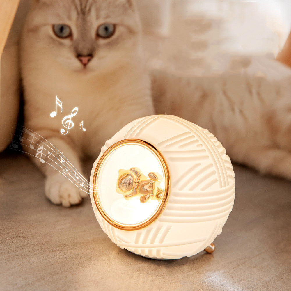 Rechargeable Cat Toy Ball with Music Light Silicone