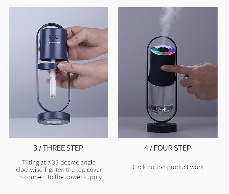 Magic Shadow Humidifier Mini USB Diffuser LED Light
