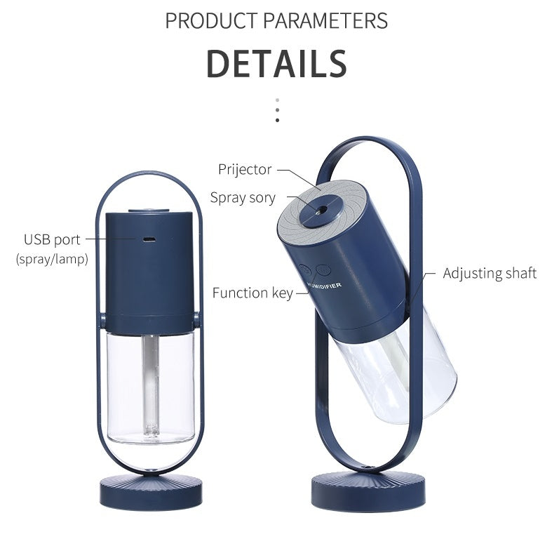 Magic Shadow Humidifier Mini USB Diffuser LED Light