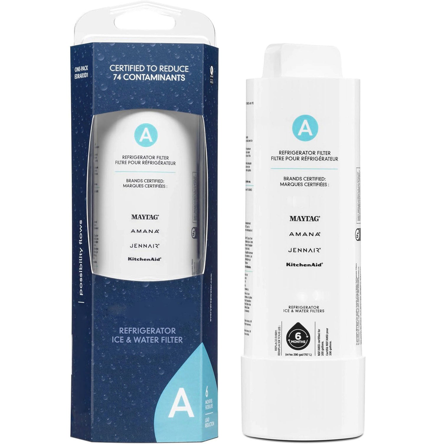 EDRARXD1 refrigerator water filter - EDRARXD1B - FILTER A