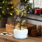 Rose LED Light Speaker Night Lamp Glass Bluetooth Gift
