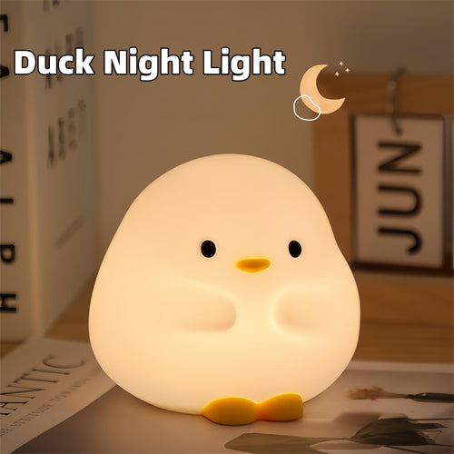 Cute Duck LED Night Lamp Silicone Touch Rechargeable