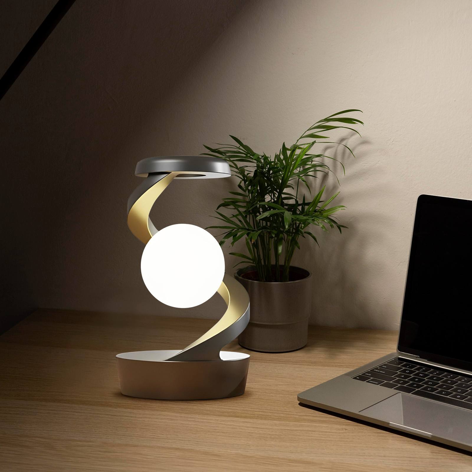 Rotating Moon Desk Lamp Table Lamp Wireless Charging