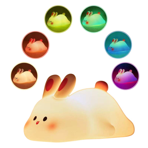  cute rabbit night light lamp (voice version)