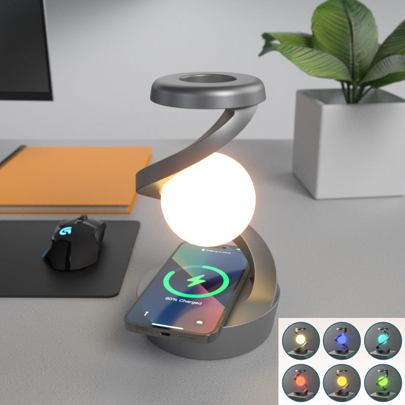 Rotating Moon Desk Lamp Table Lamp Wireless Charging