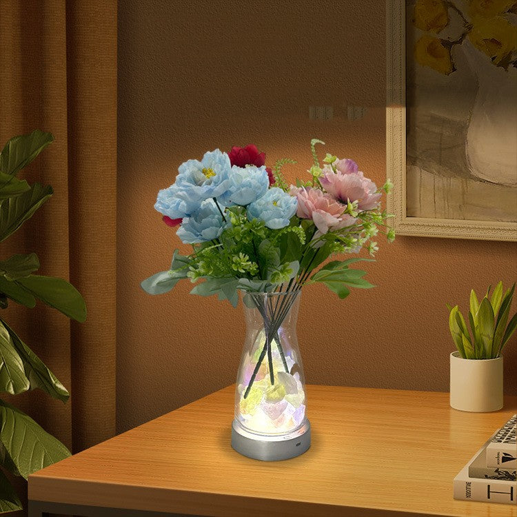 Magic Color LED Vase Lamp Rotating Light Home Decor Glow