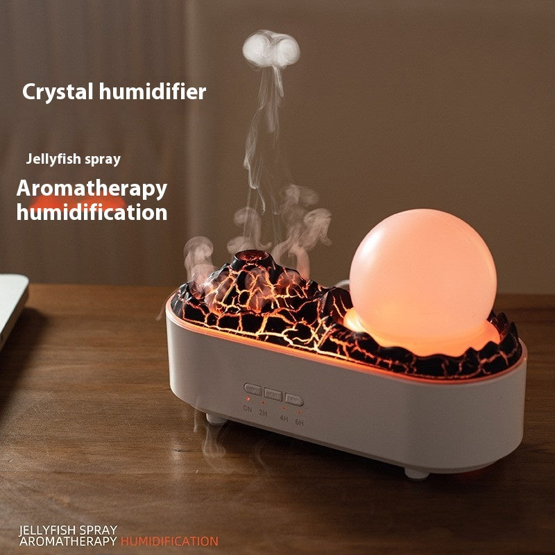 Volcano Humidifier Desktop Diffuser LED Mist Compact