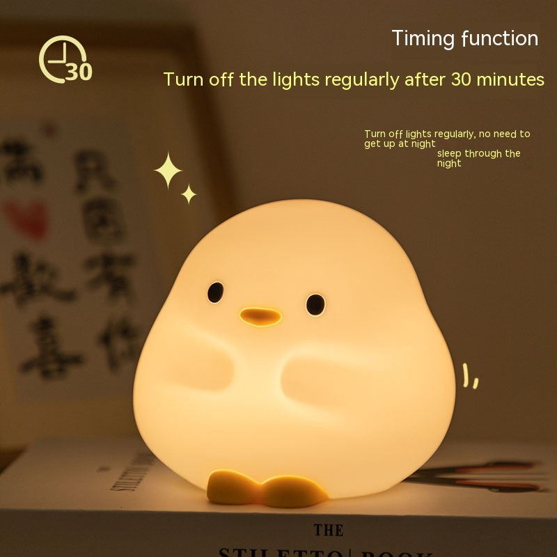 Cute Duck LED Night Lamp Silicone Touch Rechargeable