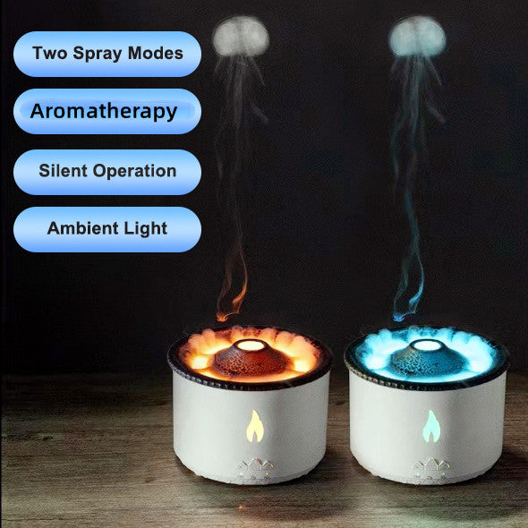 Ultrasonic Essential Oil Humidifier Diffuser Flame Mist