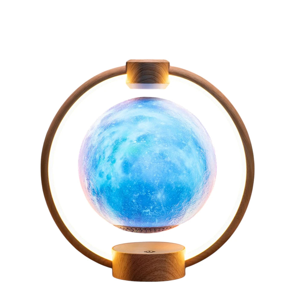 maglev moon light lamp  (wood grain starry sky)