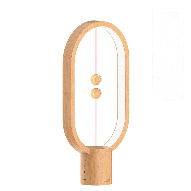 mini smart magnetic switch LED lamp wooden color