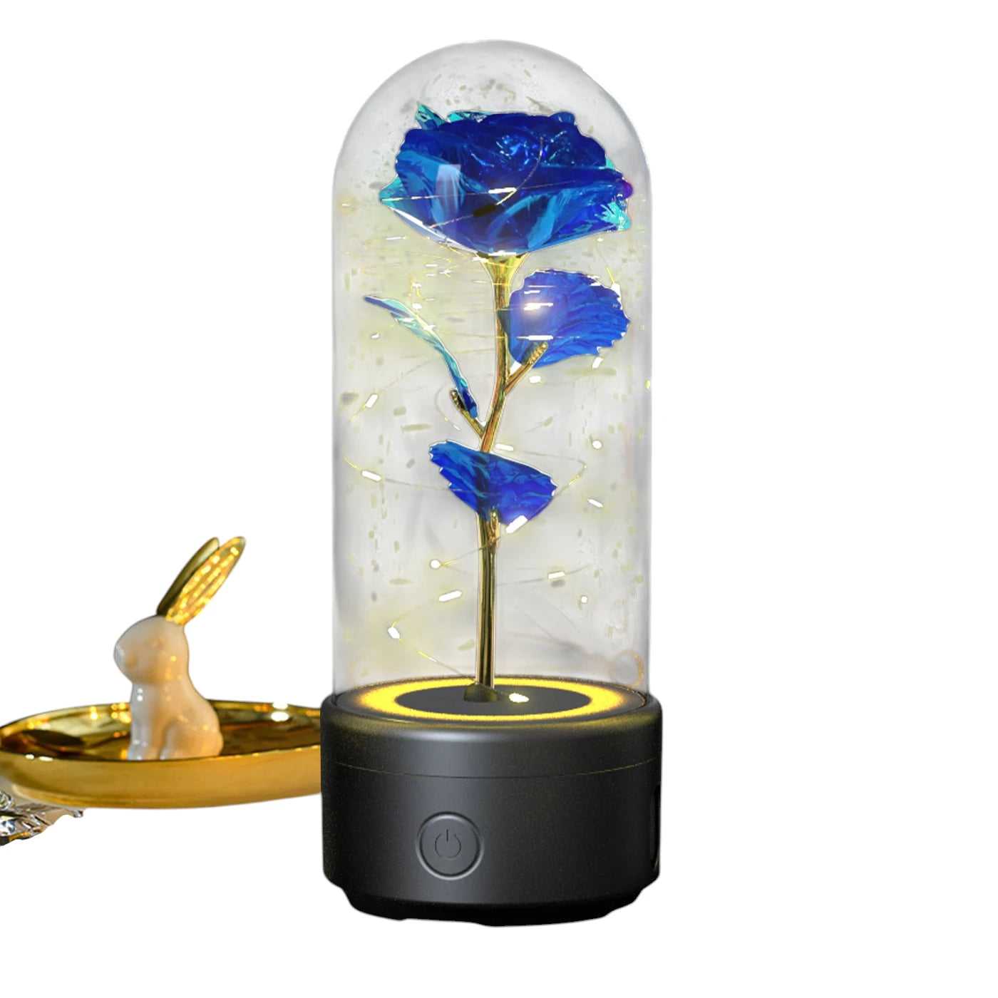 rose LED light black base blue