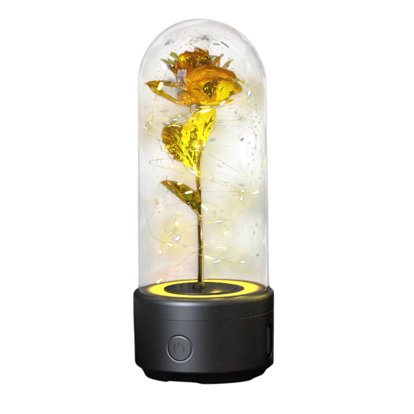  rose LED light black base gold