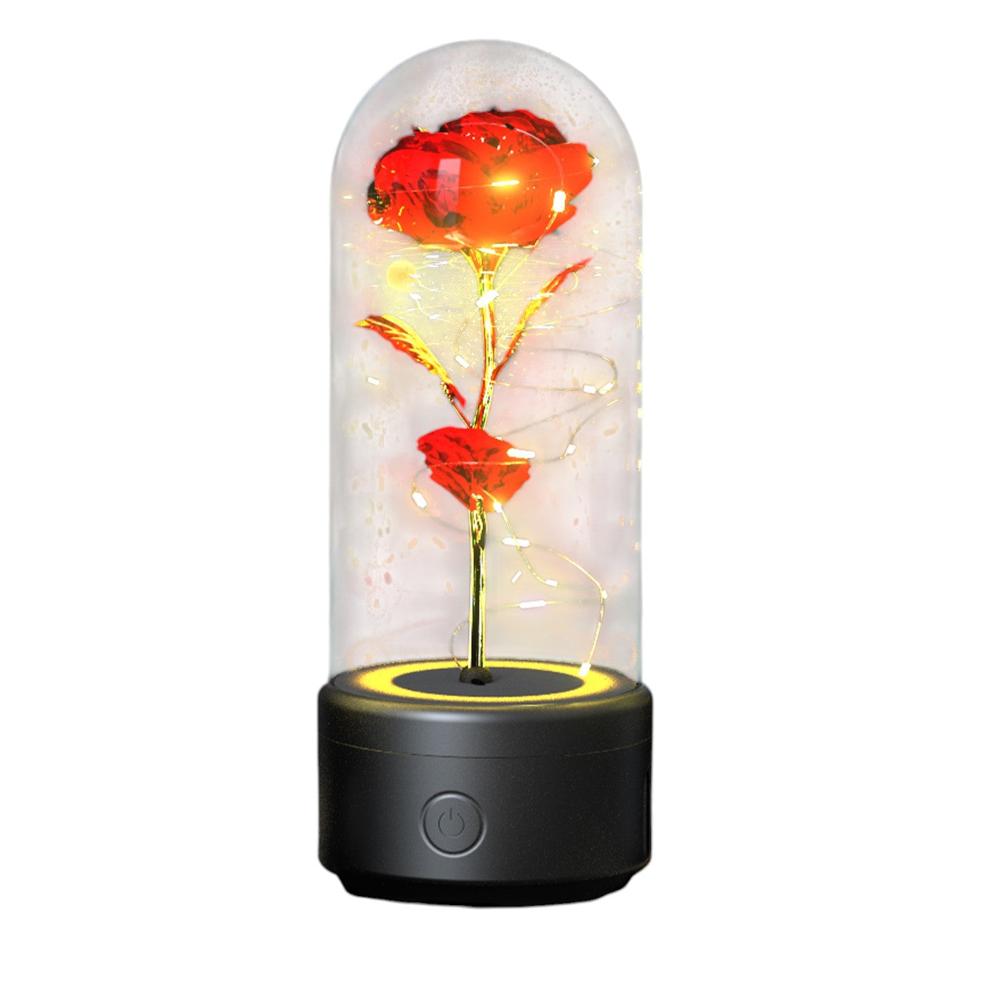 rose LED light black base red