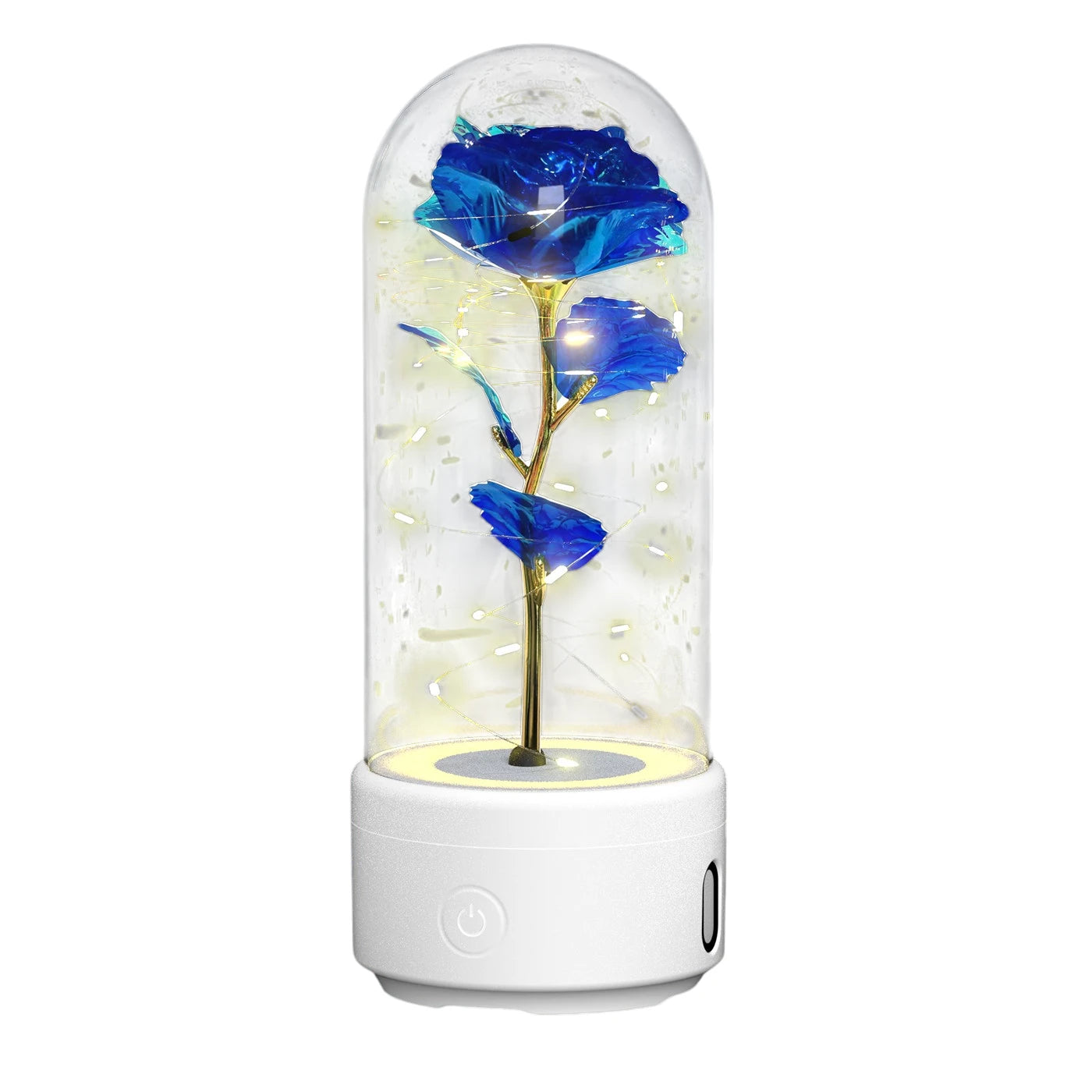 rose LED light white base blue
