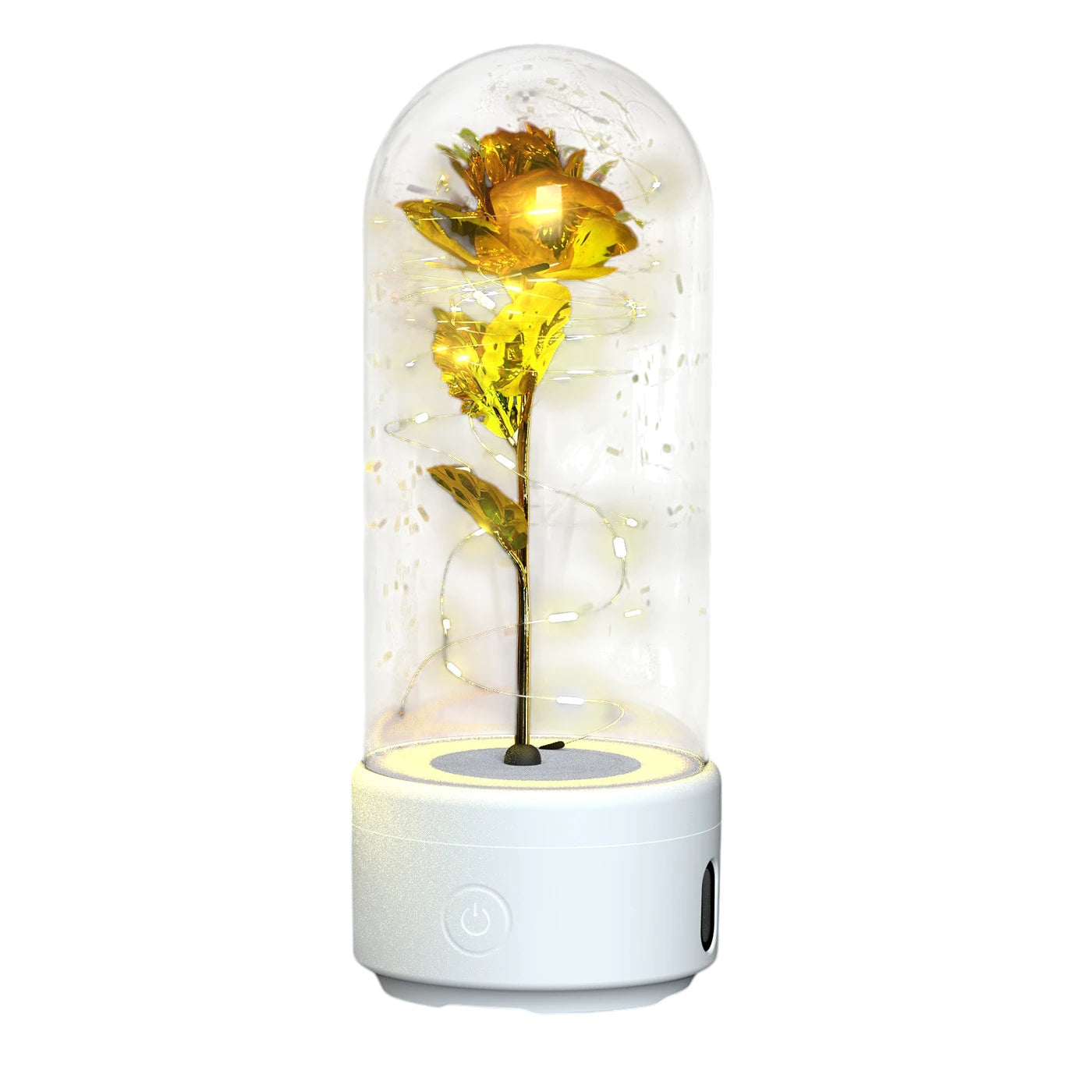  rose LED light white base gold