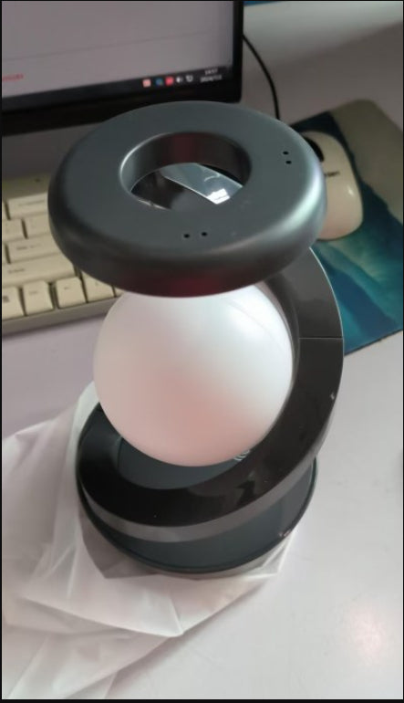 rotating moon desk lamp gray wireless charger
