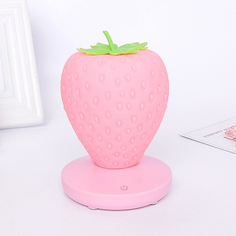  strawberry night light lamp pink