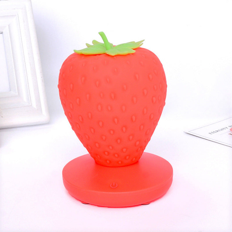 strawberry night light lamp red