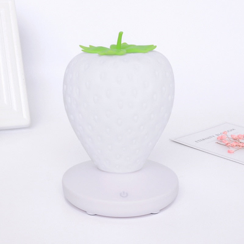  strawberry night light lamp white